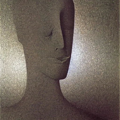 Image similar to by zdzislaw beksinski, by jean metzinger ecstatic. a beautiful land art. reality becomes illusory & observer - oriented when you study general relativity. or buddhism. or get drafted.