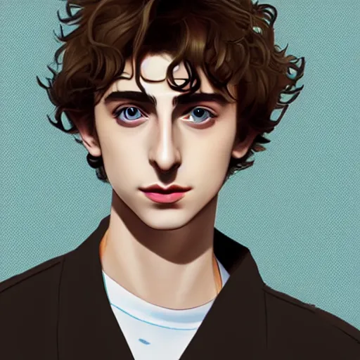 Prompt: portrait of timothee chalamet, anime style