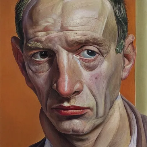 Image similar to high quality high detail painting by lucian freud, hd, portrait of student
