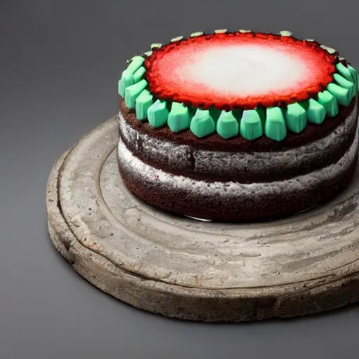 Image similar to a cake made of teeth