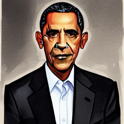 Image similar to Portrait of Obama, sketched by Rafael Albuquerque