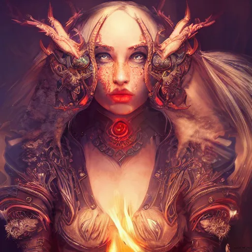 Prompt: pyromancer, maximalist, high detail, 8k, ornate, dark fantasy, realistic, masterpiece, Trending on art station, complex, WLOP