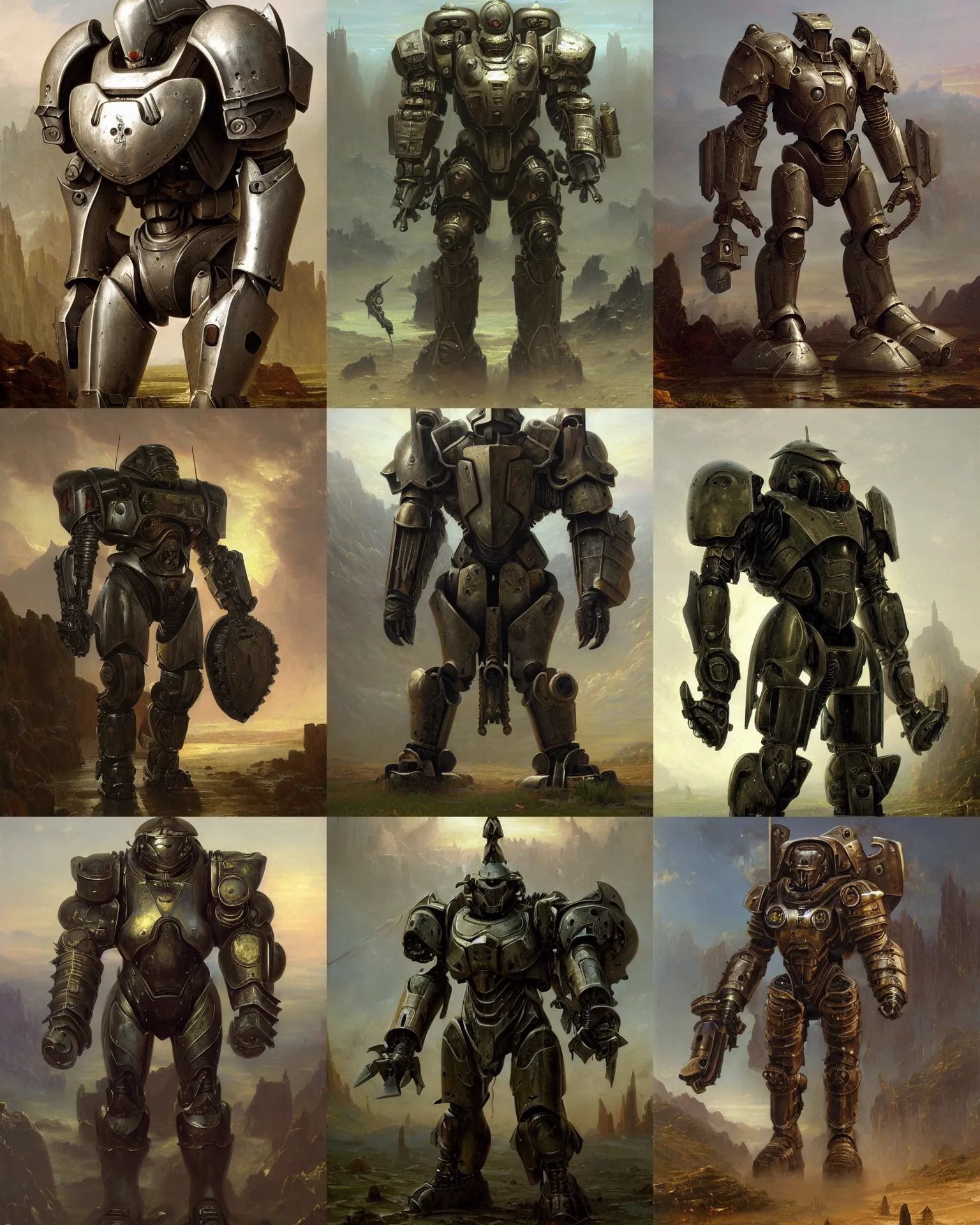 arcane magitech power armor, heavy steel armour, | Stable Diffusion ...