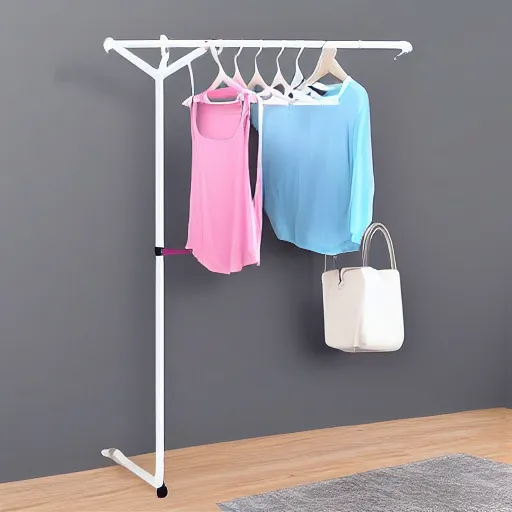 Dropship Adjustable Laundry Pole Clothes Drying Rack Coat Hanger