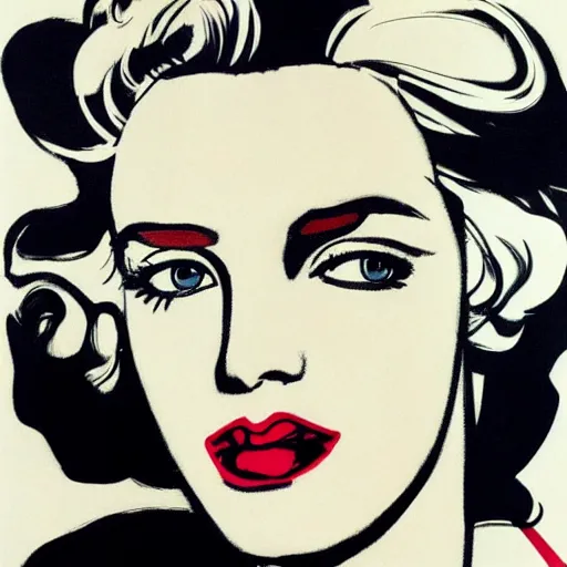 romance comic girl crying by roy lichtenstein, pop art, | Stable ...