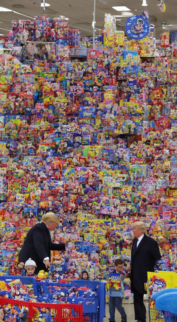 Image similar to donald trump shopping at toys r us