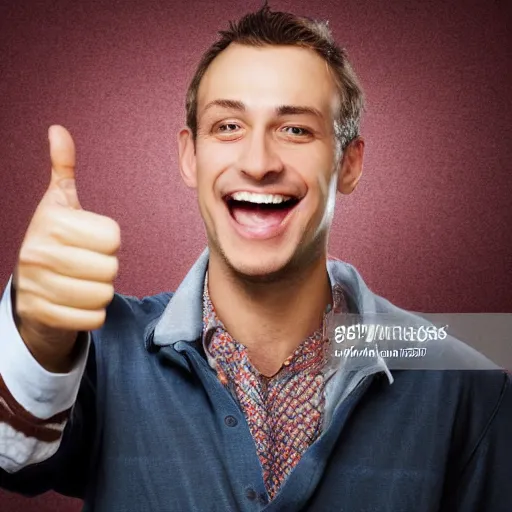 Image similar to stock photo man giving a thumbs up