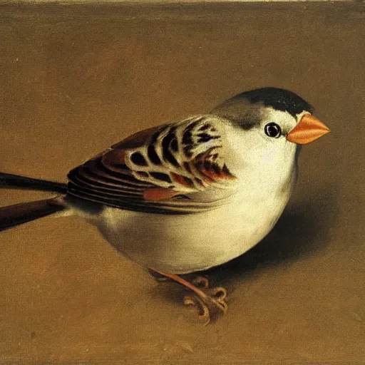 Prompt: a sparrow, by Diego Velázquez, oil on canvas