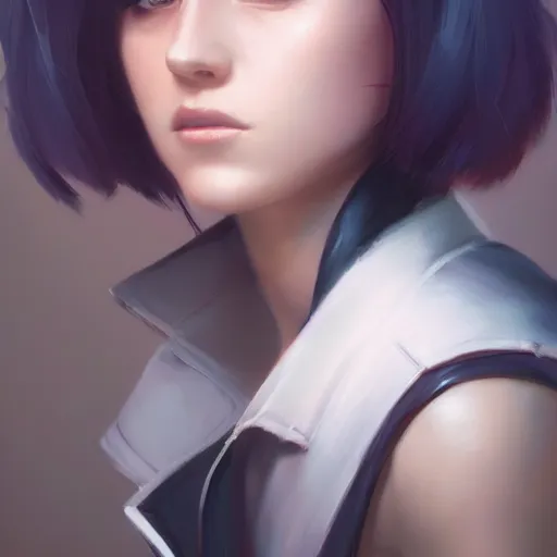 Image similar to a beautiful portrait of jessie from team rocket, oil painting, Greg Rutkowski, Charlie Bowater, video game art, unreal 5, DAZ, hyperrealistic, octane render, RPG portrait, dynamic lighting, fantasy art, beautiful face