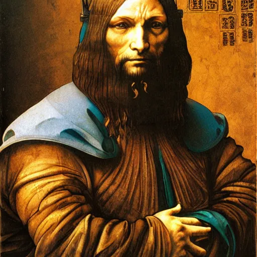 portrait of leonardo da vinci as a stempunk cyborg, | Stable Diffusion ...