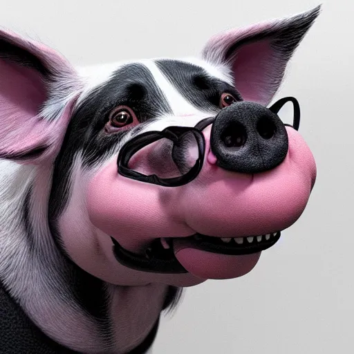 Image similar to a fusion of a dog and a pig, hyperdetailed, artstation, cgsociety, 8 k