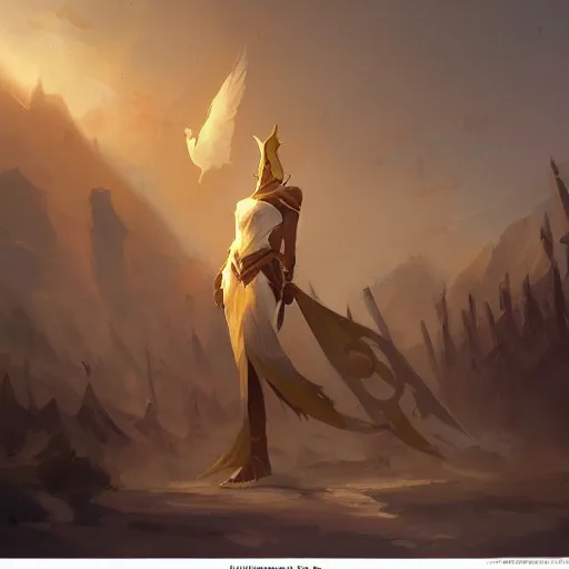 Image similar to azir in shurima by greg rutkowski