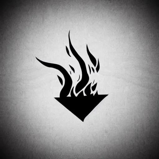 Prompt: simple yet detailed illustration pictogram of fire flames, use of negative space allowed, artwork created by mike mignola and bansky in the style of a tattoo stencil, shaded ink illustration, black and white only, smooth curves