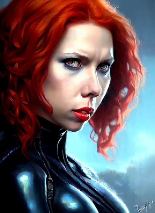 Image similar to a _ fantasy _ style _ portrait _ painting _ of black widow, oil _ painting _ unreal _ 5 _ daz. _ rpg _ portrait _ extremely _ detailed _ artgerm _ greg _ rutkowski _ greg