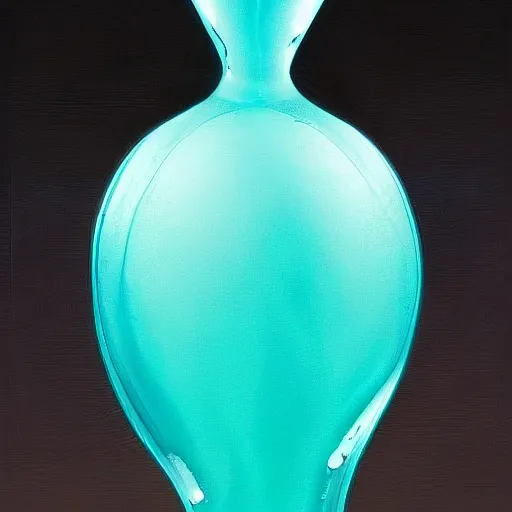 Prompt: a small turquoise color liquid water sculpture is a corvette, hybrid, viscous, reflective, monochromatic, digital art