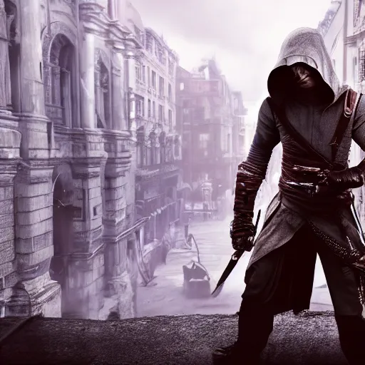 Prompt: assassin with wrist blades, highly detailed, 4k, HDR, award-winning photo