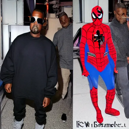 Image similar to kanye as spiderman