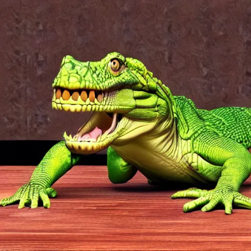 Prompt: High Resolution!! reptilian Tiktok Influencer dancing, photorealistic, 8K, nofilter, hyperrealistic