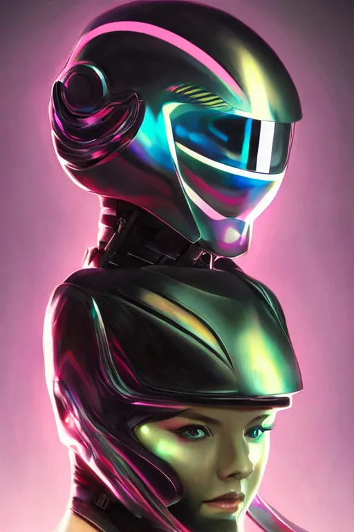 Prompt: Amanda 89asdjkqw in a futuristic spacesut highly detailed digital painting artstation concept art by artgerm and greg rutkowsi, holographic helmet, neon highlights