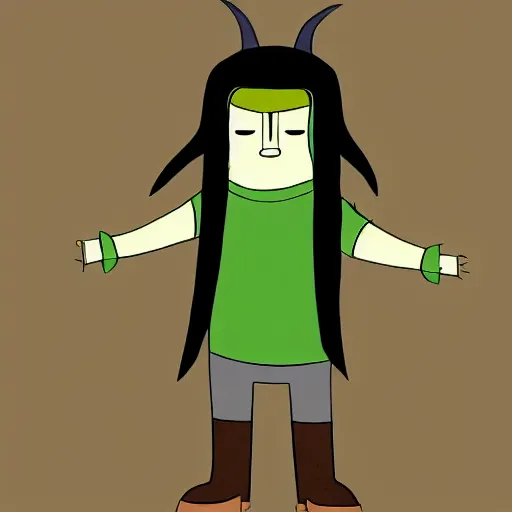 Image similar to loki drawn in style of adventure time