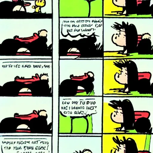 Image similar to A comic strip from the Peanuts