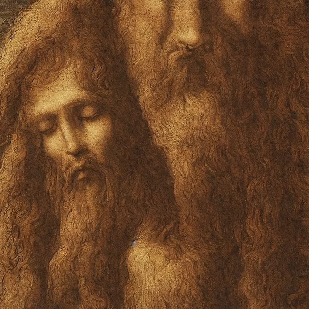 Image similar to jesus christ as imagined by leonardo da vinci