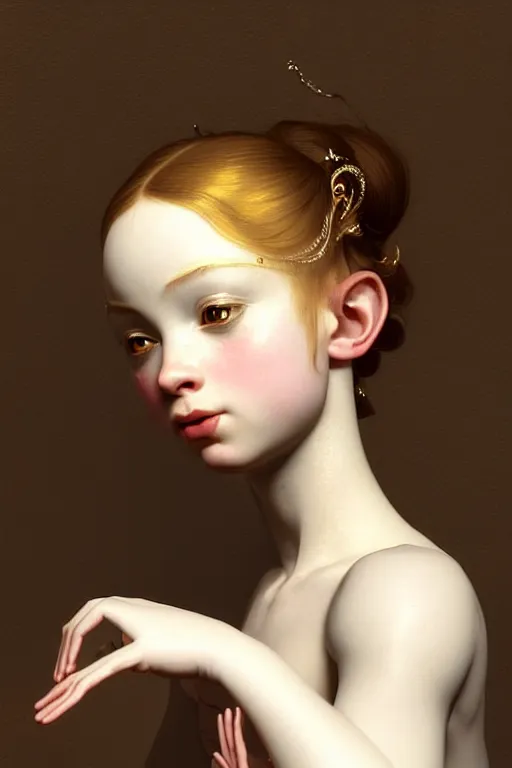 Image similar to epic professional digital art of sweet ballerina accent lighting, painted, intricate, detailed, cheery, fun, effervescent, by roberto ferri, epic, stunning, gorgeous, much wow, much detail, cinematic, masterpiece, unreal engine render