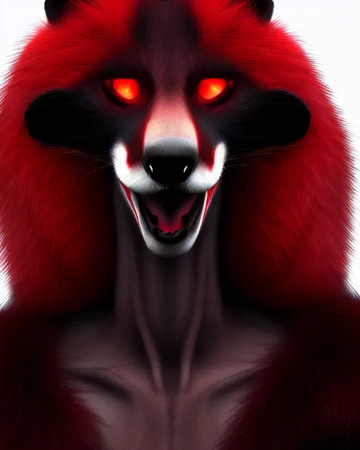 Image similar to furry - male - red - black - weasel - necromancer - fursona uhd ue 5 visual novel pc game expressions, photorealistic