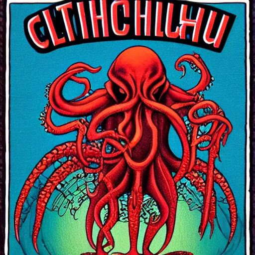 Image similar to cthulhu playing the synthesizer