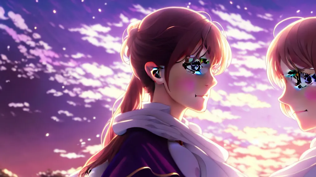 Prompt: medium portrait emma watson in heavens feel movie, detailed face, violet evergarden, tokyo, ufotable, key visual, cinematic, sitting nearby the window, night time, street, fate stay night, unlimited blade works, greg rutkowski, high resolution, street clothes, anime, high budget