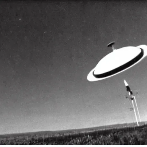 Prompt: old footage of a ufo