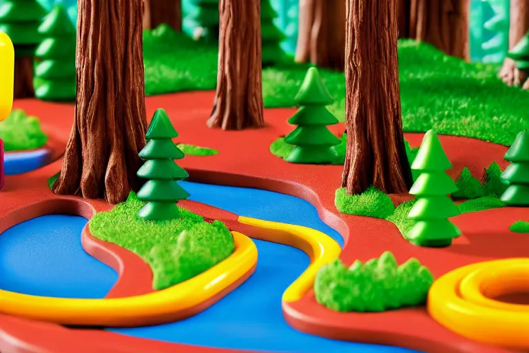 Image similar to fisher price redwood forest, california scene from tv show hyper detailed 5 5 mm 8 5 mm