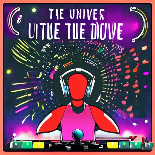 Image similar to the universe on the dj decks