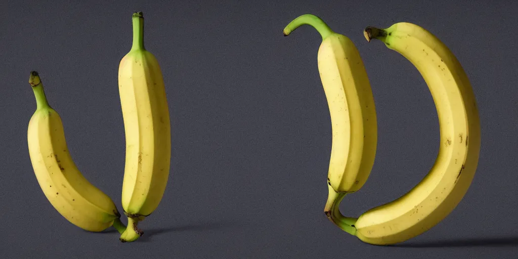 Image similar to a hyperrealistic photo of bananas that have arms with hands and legs with feet