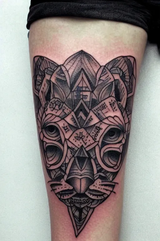 Prompt: tattoo by Ryan Ashley