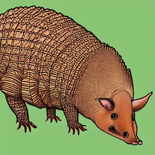 Prompt: an armadillo sipping horchata, detailed, digital art