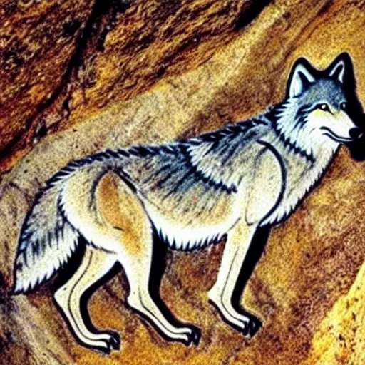 Image similar to wolf, chauvet cave