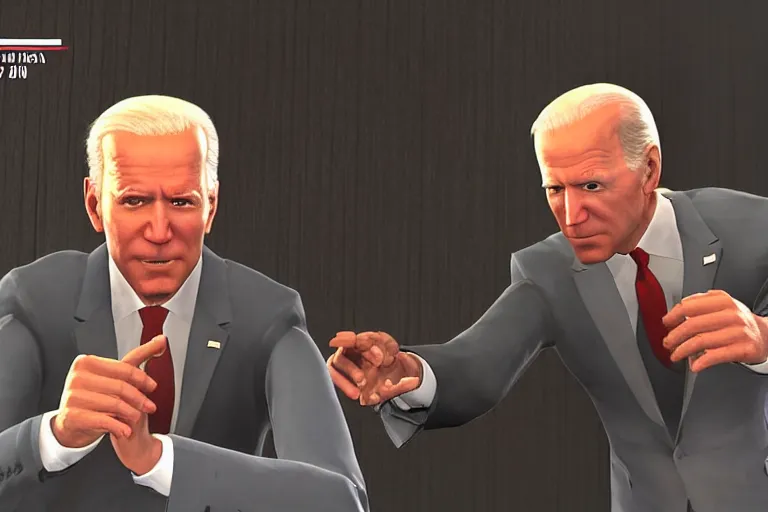 Prompt: screenshot of joe biden performing an assassination in hitman 3