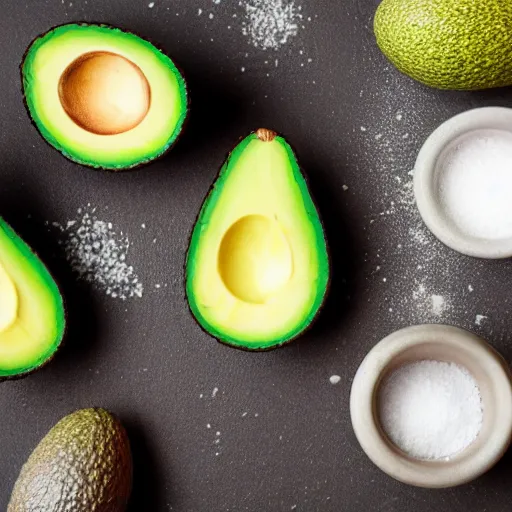 Prompt: avocado like salt and pepper