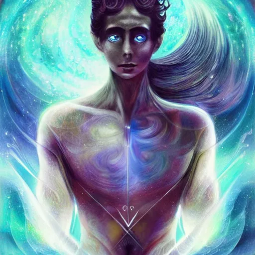 Image similar to a powerful psychic man emitting psychic powers, by anna dittmann,