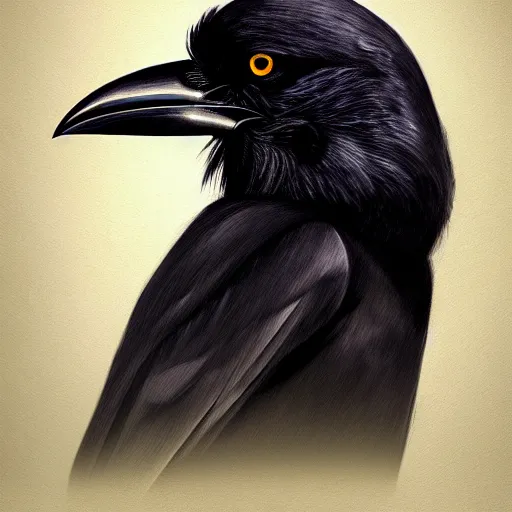 Image similar to portrait painting of a crow biker, sharp focus, award - winning, trending on artstation, masterpiece, highly detailed, intricate, anime, cartoon. art by merwild and ernesto irawan and rachel denton