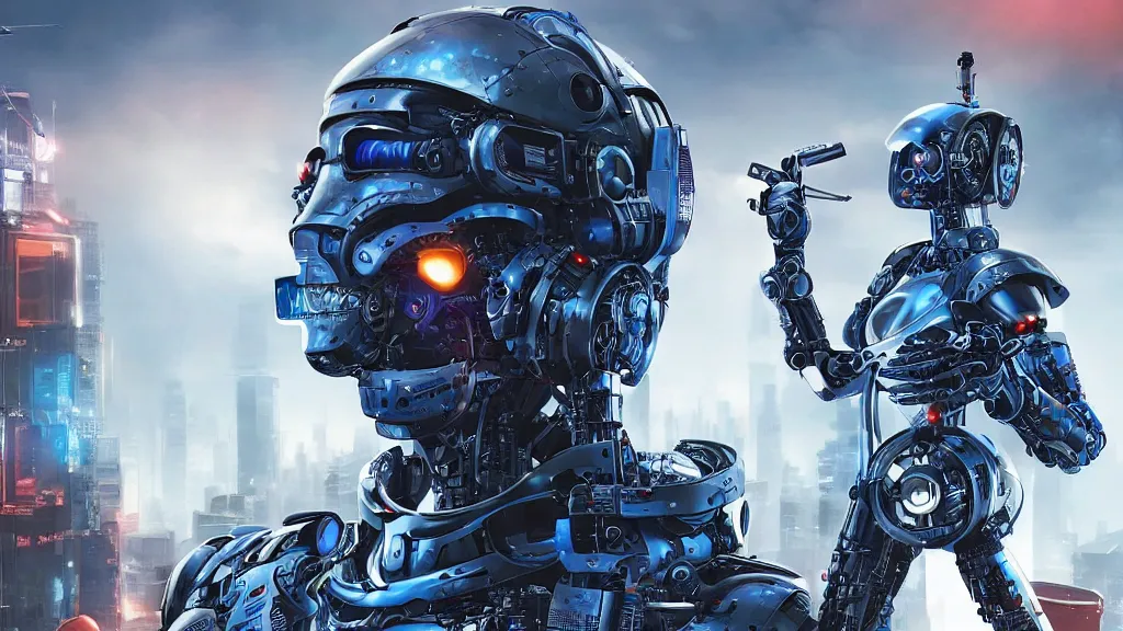 Image similar to war 2022 year cyberpunk futuristic robots ultra hd