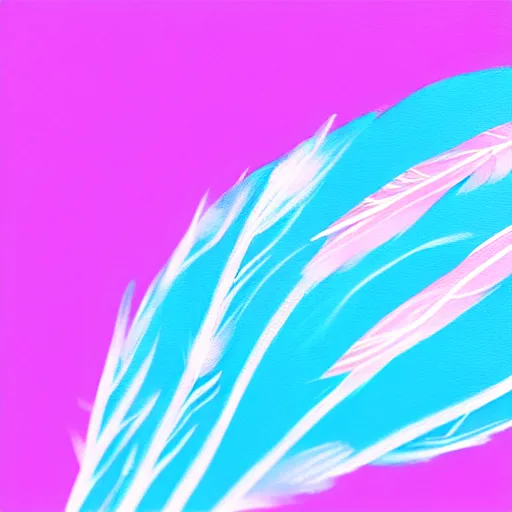 Image similar to a feather with painting on it with a pastel aesthetic, studio ghibli, character design, fantasy, 8 k resolution