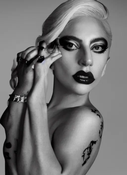 Image similar to lady gaga by nick knight, born this way, born this way album, red weapon 8 k s 3 5, cooke anamorphic / i lenses, highly detailed, cinematic lighting