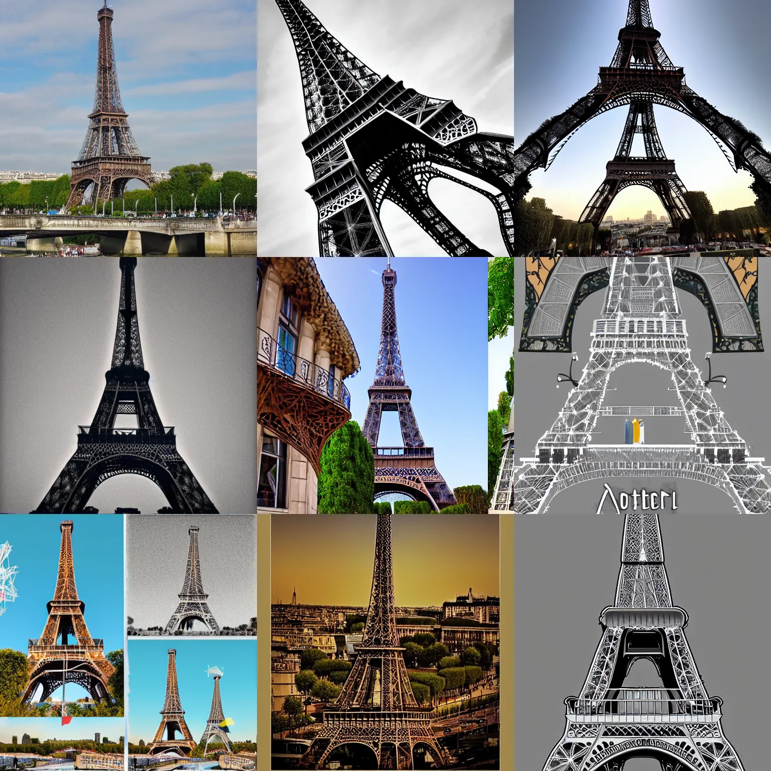 Prompt: the eiffel tower in the style of antoni gaudi