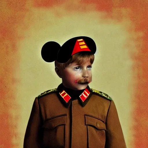 Prompt: a children's story version of mouse joseph stalin, is a mouse, wearing traditional military garb, digital art,