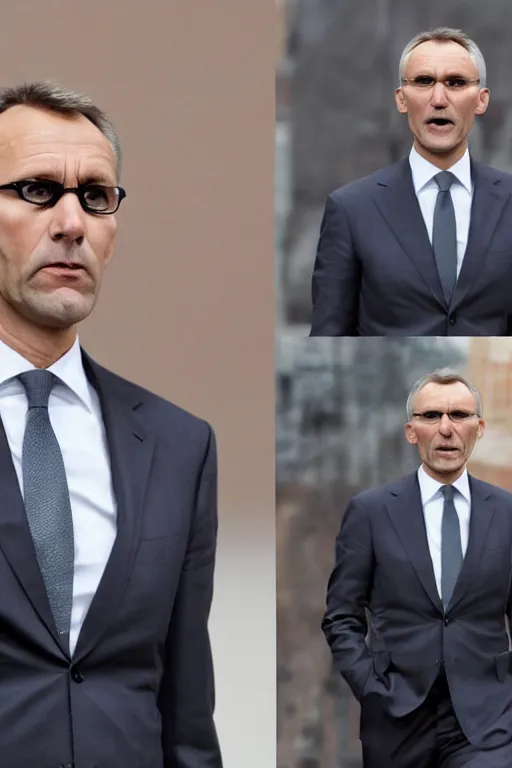 Prompt: Jens Stoltenberg as Batman