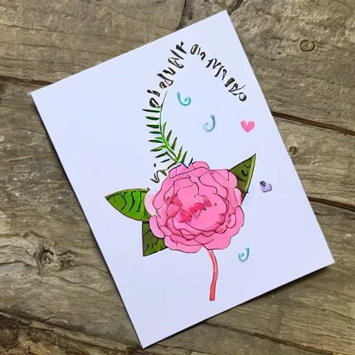 Prompt: a celebration card for mother's day who likes flowers a lot