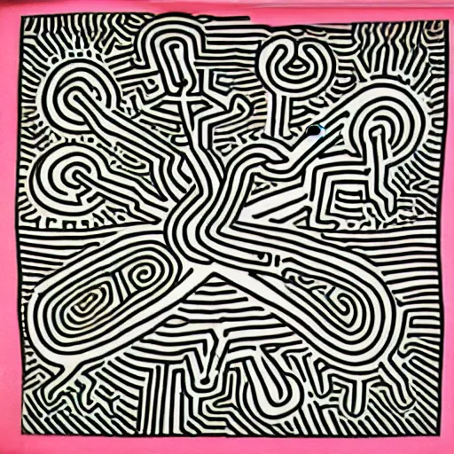 Image similar to zentangle by keith haring