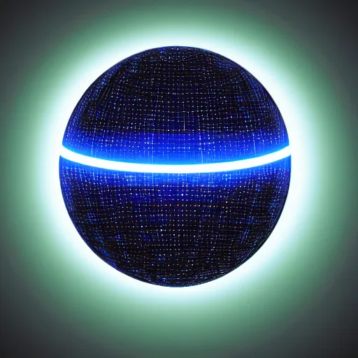 Image similar to glowing sphere surrounded by bands